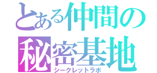 とある仲間の秘密基地（シークレットラボ）