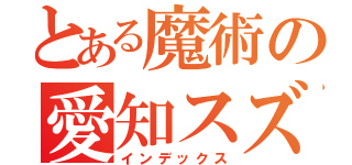 とある魔術の愛知スズ（インデックス）