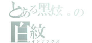 とある黑炫。の白紋（インデックス）