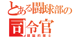 とある闘球部の司令官（頭脳的策士）