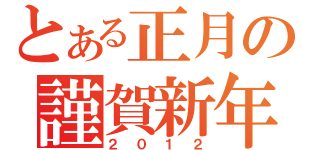 とある正月の謹賀新年（２０１２）