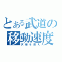 とある武道の移動速度（天使を追え）