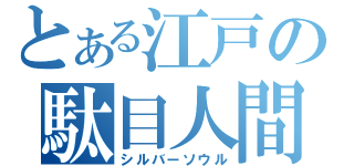 とある江戸の駄目人間（シルバーソウル）