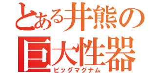 とある井熊の巨大性器（ビッグマグナム）