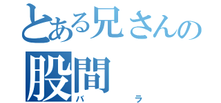 とある兄さんの股間（バラ）