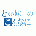 とある妹のこんなにかわいいはずが無い（インデックス）