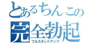 とあるちんこの完全勃起（フルスタンドアップ）