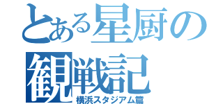 とある星厨の観戦記（横浜スタジアム篇）