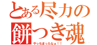 とある尽力の餅つき魂（やっちまったなぁ！！）