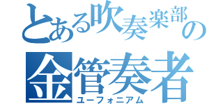 とある吹奏楽部の金管奏者（ユーフォニアム）