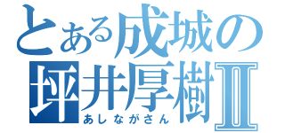 とある成城の坪井厚樹Ⅱ（あしながさん）