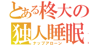 とある柊大の独人睡眠（ナップアローン）