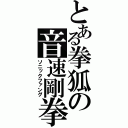 とある拳狐の音速剛拳（ソニックファング）