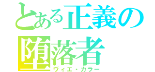 とある正義の堕落者（ヴィエ・カラー）