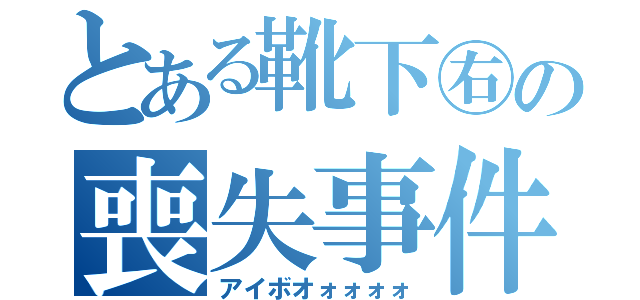 とある靴下㊨の喪失事件（アイボオォォォォ）