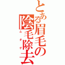 とある眉毛の陰毛除去（ムダゲ）