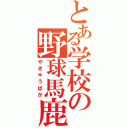 とある学校の野球馬鹿（やきゅうばか）