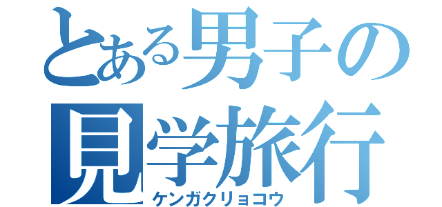 とある男子の見学旅行（ケンガクリョコウ）