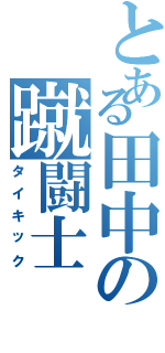 とある田中の蹴闘士Ⅱ（タイキック）