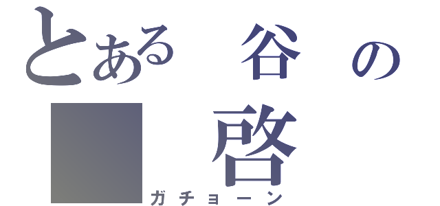 とある　谷　の　　啓（ガチョーン）