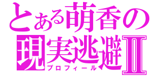 とある萌香の現実逃避Ⅱ（プロフィール）