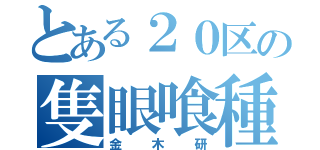 とある２０区の隻眼喰種（金木研）