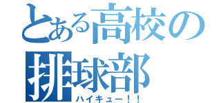 とある高校の排球部（ハイキュー！！）