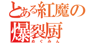 とある紅魔の爆裂厨（めぐみん）