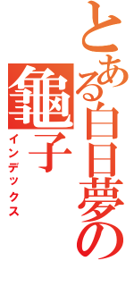 とある白日夢の龜子（インデックス）