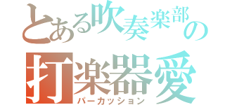 とある吹奏楽部の打楽器愛（パーカッション）