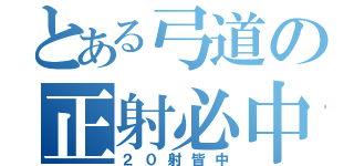 とある弓道の正射必中（２０射皆中）