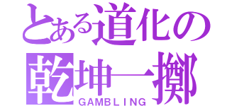 とある道化の乾坤一擲（ＧＡＭＢＬＩＮＧ）