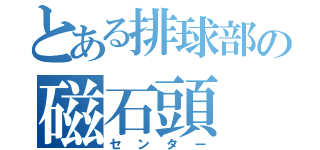 とある排球部の磁石頭（センター）