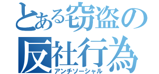 とある窃盗の反社行為（アンチソーシャル）