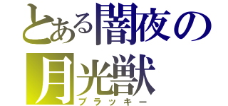 とある闇夜の月光獣（ブラッキー）