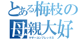 とある梅枝の母親大好き（マザーコンプレックス）