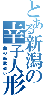 とある新潟の幸子人形（金の無駄遣い）