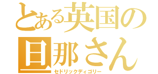 とある英国の旦那さん（セドリックディゴリー）