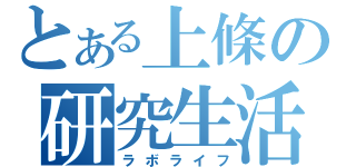 とある上條の研究生活（ラボライフ）