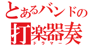 とあるバンドの打楽器奏者（ドラマー）