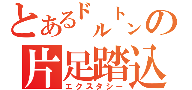 とある㌦㌧の片足踏込（エクスタシー）