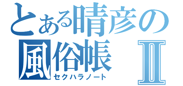 とある晴彦の風俗帳Ⅱ（セクハラノート）