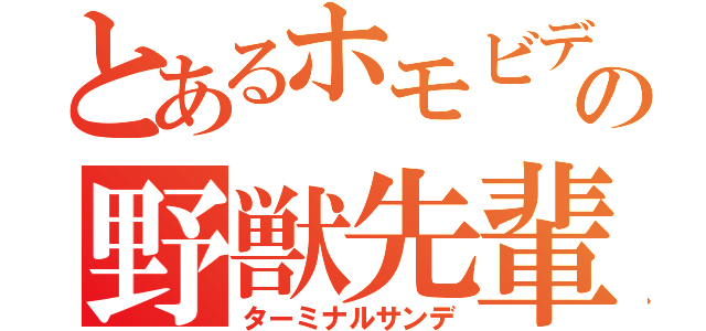 とあるホモビデオ男優の野獣先輩（ターミナルサンデ）