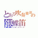 とある吹奏楽部の銀蝶笛（フルートパート）