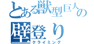 とある獣型巨人の壁登り（クライミング）