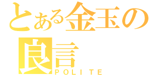 とある金玉の良言（ＰＯＬＩＴＥ）