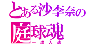 とある沙李奈の庭球魂（一球入魂）