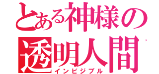 とある神様の透明人間（インビジブル）