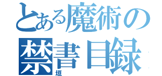 とある魔術の禁書目録（垣）