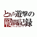 とある遊撃の戦闘記録（バトルリポート）